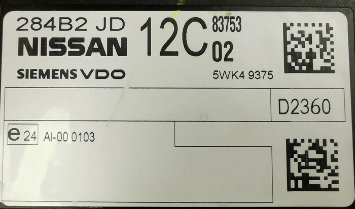 284B2JD 5WK49375 BCM Nissan Qashqai 2.0DCI ATgearbox 9S12XDT384 1L15Y 2008y XPROG FULL.rar