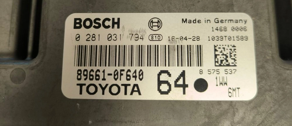 0281031794 89661-0F640 10SW009253 EDC17C73 Toyota Verso 1.6D 2013Y ORI+noDPF MTgearbox FULL.zip