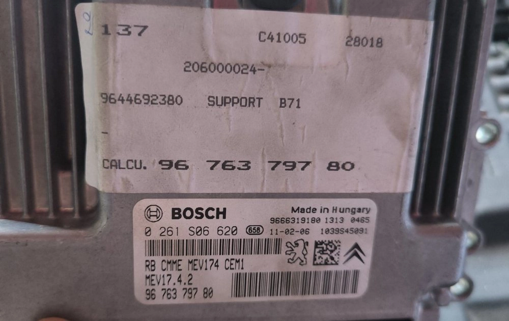0261S06620 9676379780 1037522021 MEV17.4.2 Citroen C4 1.4VTi BENCH FULL.rar