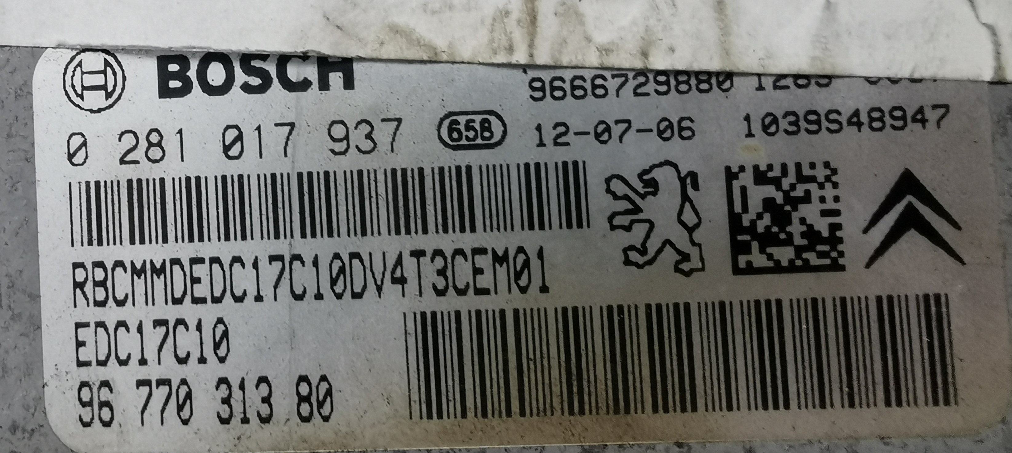 Label for 0281017937 9677031380 9666729880 1037515992 EDC17C10 Peugeot 207 1.4HDI 68hp AUTOTUNER BENCH <span style='color: #D0021B'>FULL</span>.rar ecu backups