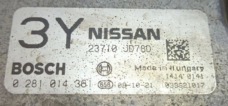 0281014361 23710-JD78D 1037394501 EDC16CP33 Nissan Qashqai 1.9DCI M9R ORI+noDPF+noEGR+noLSU+st1 BENCH FULL.rar