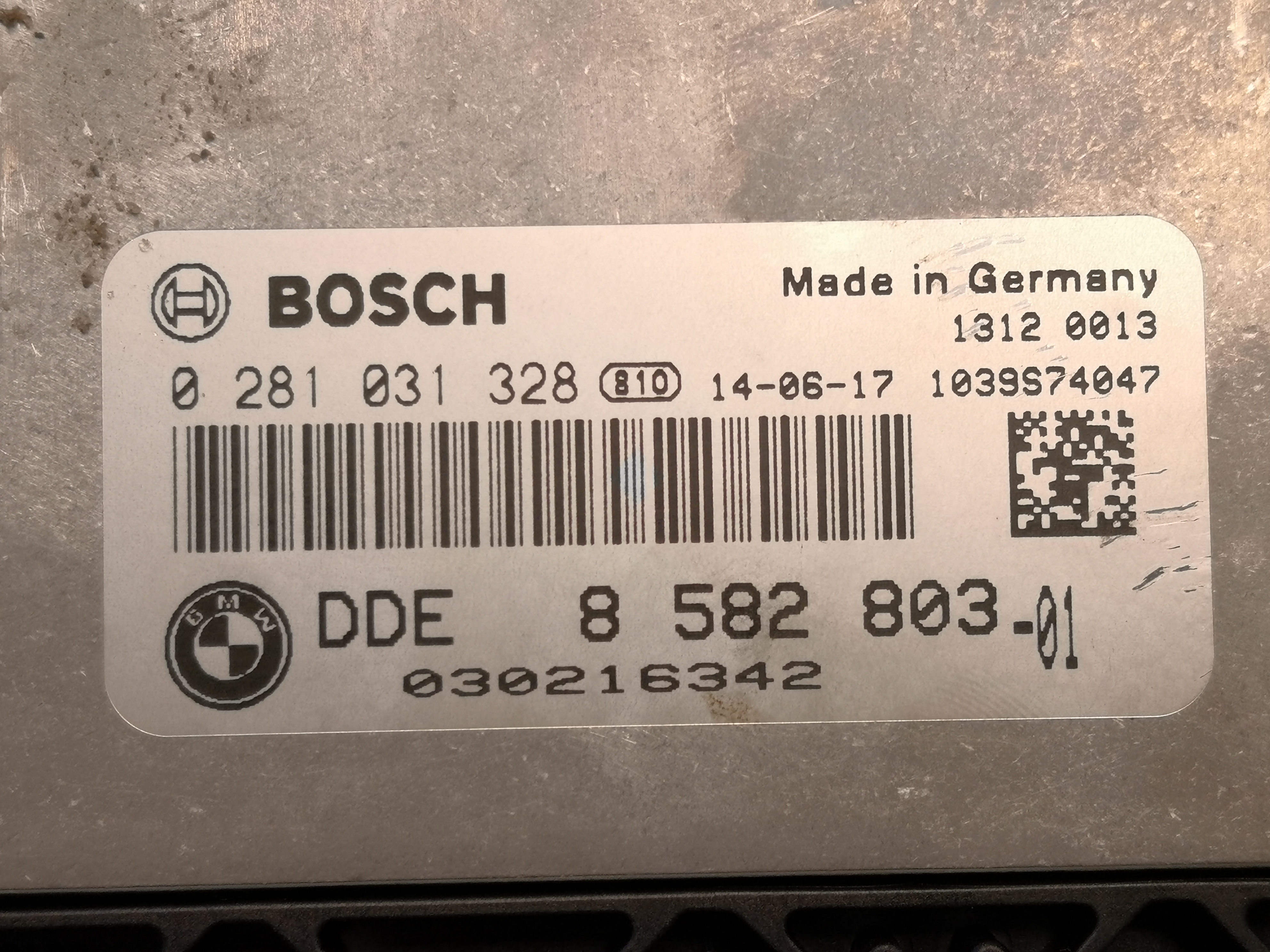 Label for 0281031328 8582803 1037536597 EDC17C56 BMW 530D 190kW 2014 ATgearbox BENCH <span style='color: #D0021B'>FULL</span>.rar ecu backups