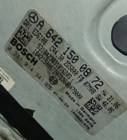 Label for 0281014341 A6421500872 1037386921 CR4.30 HW31.06 SW46.06 EDC16CP31 MB Sprinter 2.2CDI BDM <span style='color: #D0021B'>FULL</span>.rar ecu backups