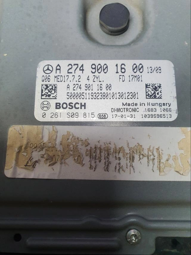 0261S09815 A2749001600 10SW028289 MED17.7.2 MB W205 2.0I PLUGIN HIBRID 2016Y ATgearbox BENCH FULL.7z