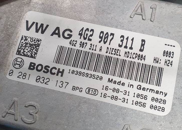 Label for 0281032137 4G2907311B 0003 4G2907311A 002267 10SW002267 MD1CP004 Audi A6 3.0TDI FLEX BENCH <span style='color: #D0021B'>FULL</span>.rar ecu backups