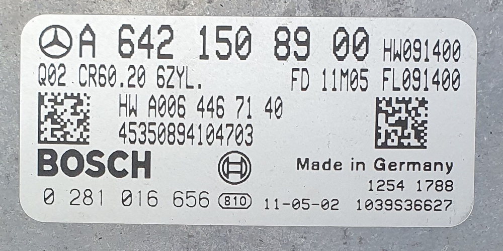 Label for 0281016656 A6421508900 CR60.20 A0064467140 1037512448 CR60-642LS-7AL9-Ch4 Q2-251WA-LS 140kW-EU5OP 4x2-ME05 EDC17CP46 MB W251 Rclass 3.0TDI 140kW ATgearbox ORI+ST1 TQOFF FLEX BENCH <span style='color: #D0021B'>FULL</span>.rar ecu backups