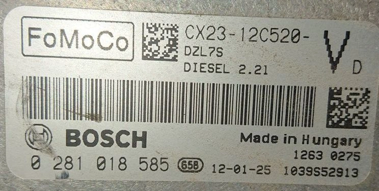 0281018585 CX23-12C520-VD 1037513226 EDC17CP42 Jaguar XF 2.2D 2012 163ps ATgearbox BENCH FULL.rar