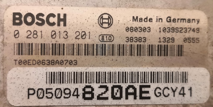 Label for 0281013201 P05094820AE 1037395421 EDC16U31 Dodge Journey 2.0D 103kW 2010 MTgearbox ORI+nopDPF noEGR XPROG BDM <span style='color: #D0021B'>FULL</span>.rar ecu backups