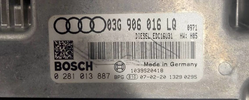 0281013887 03G906016LQ 0971 1037382430 EDC16U31 AUDI A4 2.0TDI 2007Y BENCH FULL.zip