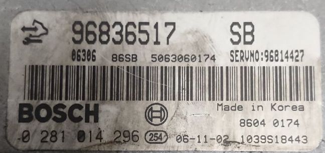 Label for 0281017296 96836517SB 5063060174 96814427 EDC16C39 Opel Antara 2.0CDTI 2007 ATgearbox ORI+noDPF noEGR BENCH <span style='color: #D0021B'>FULL</span>.rar ecu backups