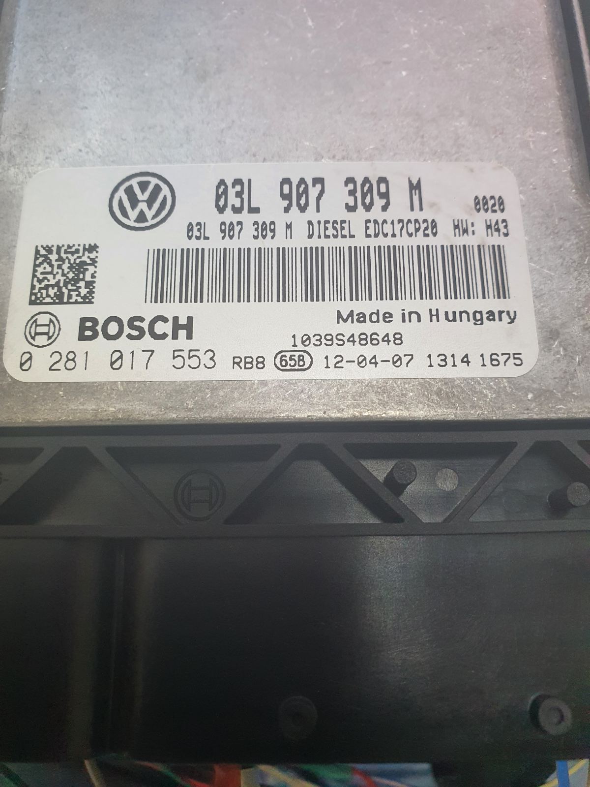 Label for 0281017553 03L907309M 03L906019GH 3301 EDC17CP20 VW T5 2.0TDI 2012Y BENCH MAP <span style='color: #BD10E0'>OBD</span>.7z ecu backups