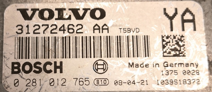 Label for 0281012765 31272462AA 1037510267 EDC16C31 Volvo 2.4D 136kW ATgearbox XPROG BDM <span style='color: #D0021B'>FULL</span>.rar ecu backups