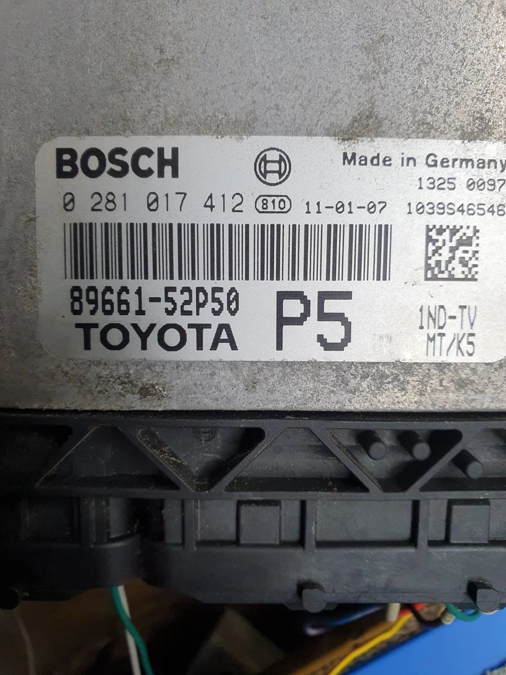 0280017412 89661-52P50 1037530848 EDC17CP37 TOYOTA COROLLA VERSO 1.4D4D 2011Y MTgearbox BENCH FULL.rar
